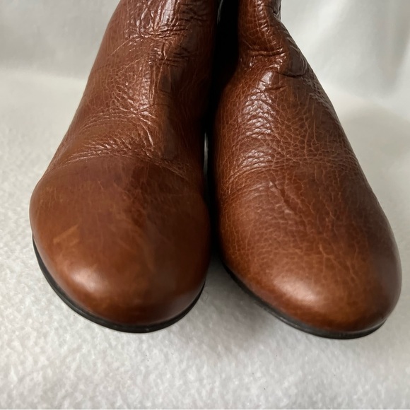 Steven by Steve Madden Size 6 Brown Glossy Leather Wedged Heeled Boots. - Picture 6 of 16